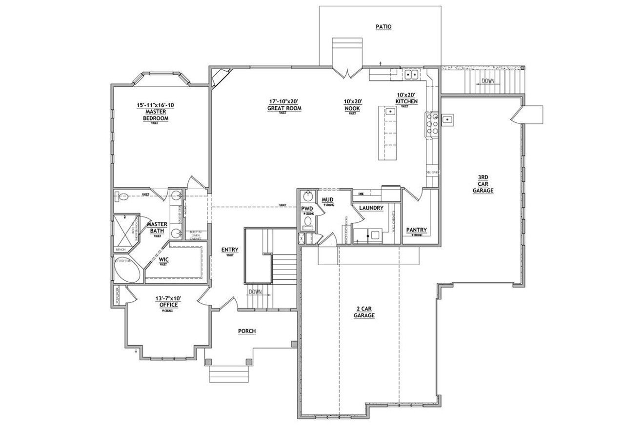 Craftsman House Plan - Summers 72283 - 1st Floor Plan