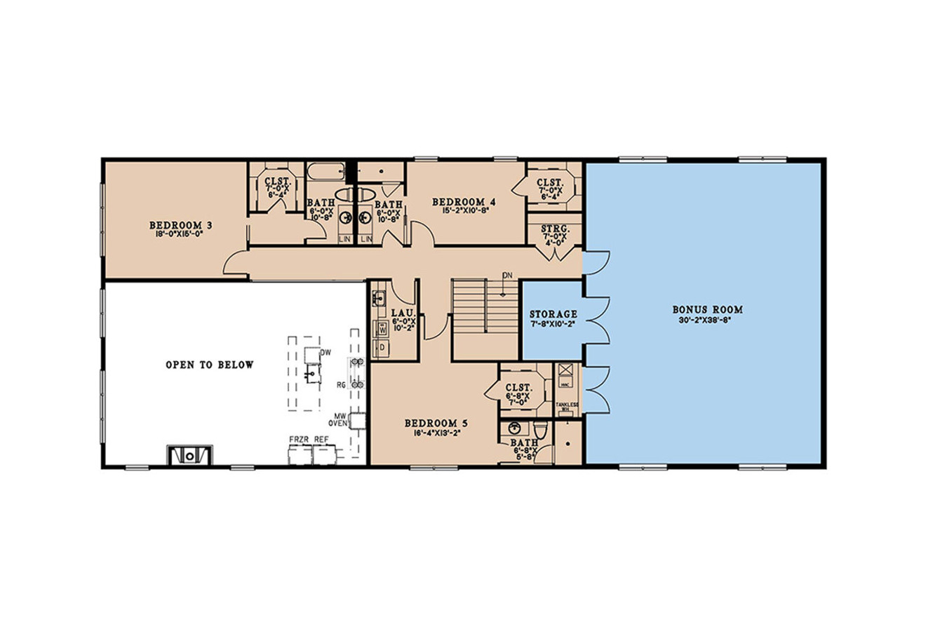 Farmhouse House Plan - Harmony Hills Farms 50574 - 2nd Floor Plan