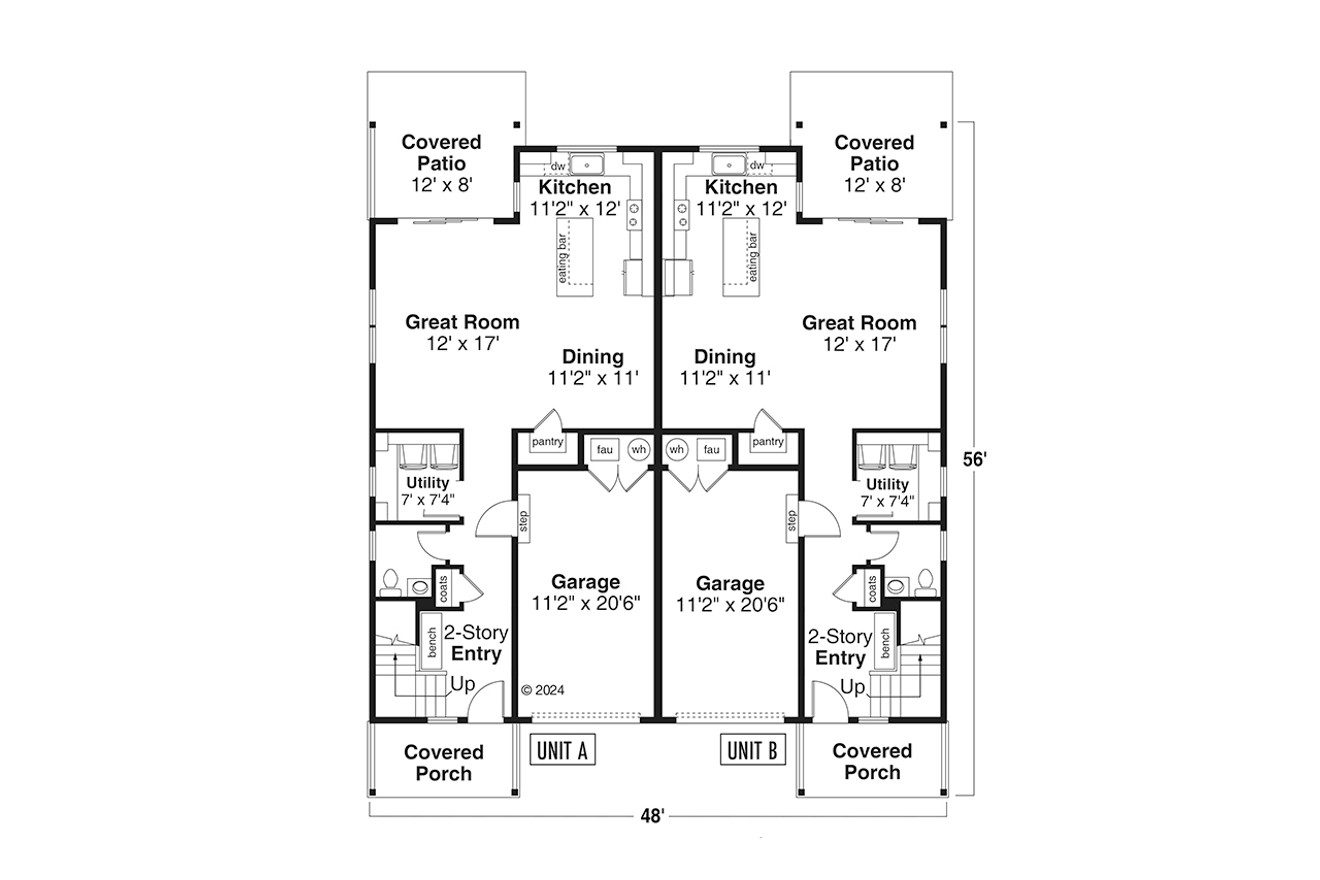Contemporary House Plan - Sturgis 52825 - 1st Floor Plan