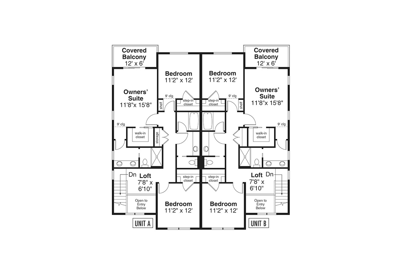 Secondary Image - Contemporary House Plan - Sturgis 52825 - 2nd Floor Plan