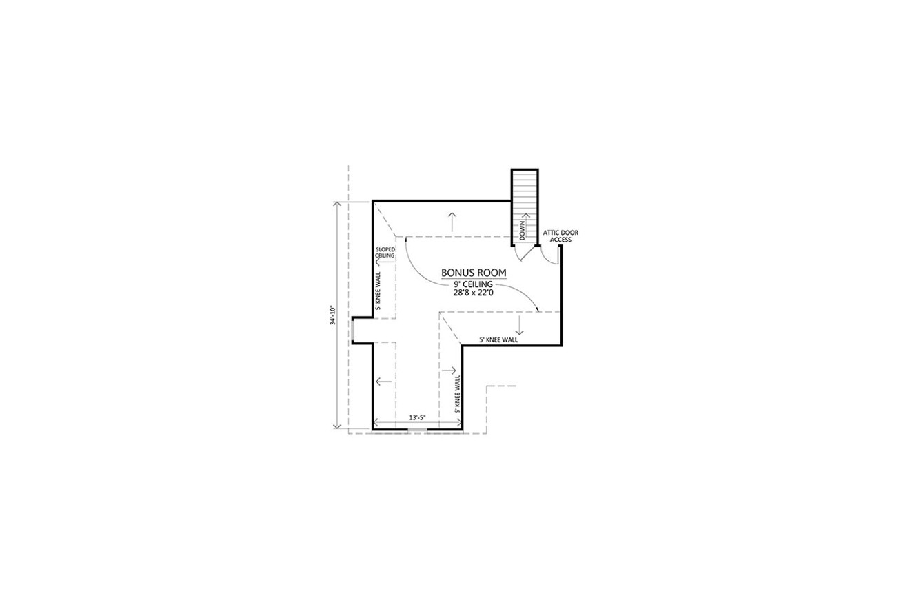 Southern House Plan - Nottoway 93738 - 2nd Floor Plan