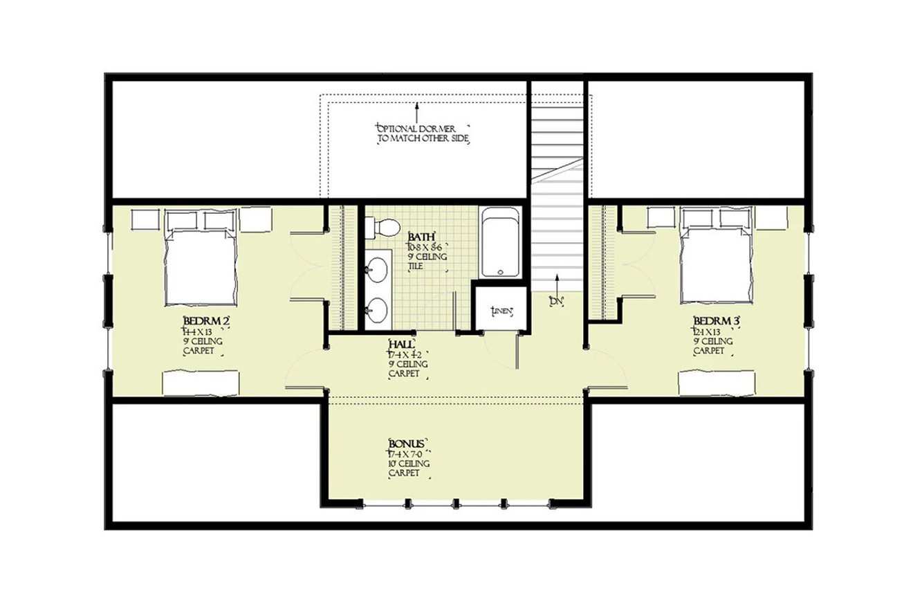 Secondary Image - Farmhouse House Plan - Chandler 34718 - 2nd Floor Plan