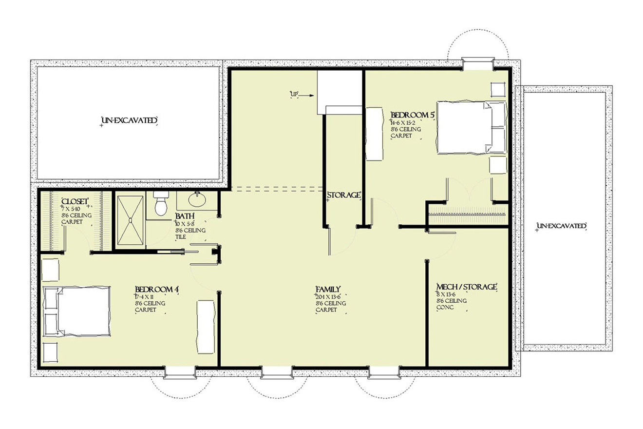 Farmhouse House Plan - Chandler 34718 - Basement Floor Plan