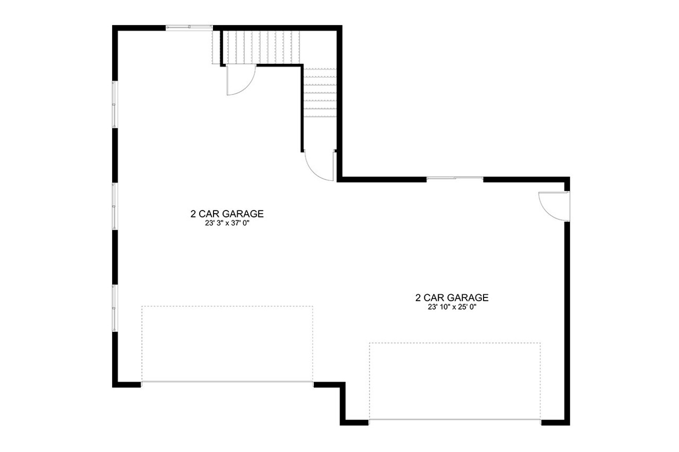 Traditional House Plan - Munns Garage 97254 - 1st Floor Plan