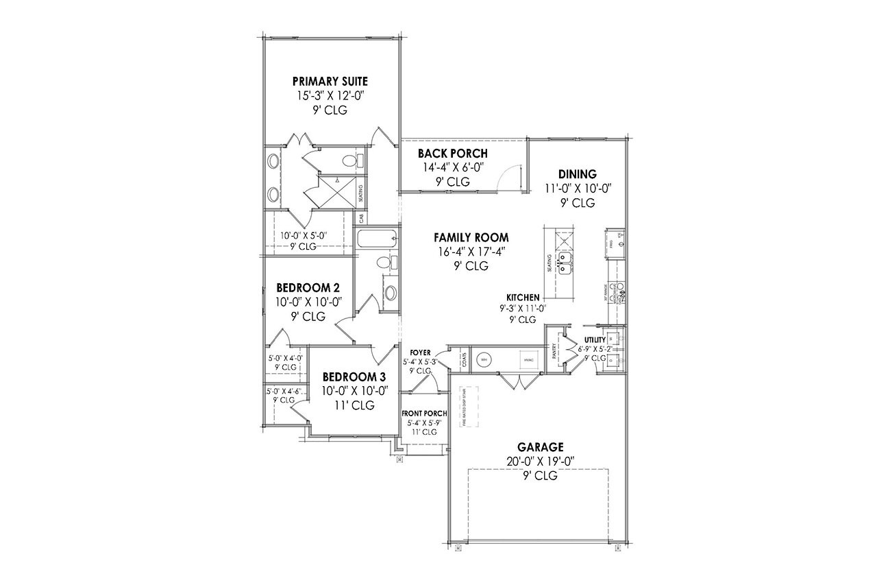 Contemporary House Plan - 82116 - 1st Floor Plan