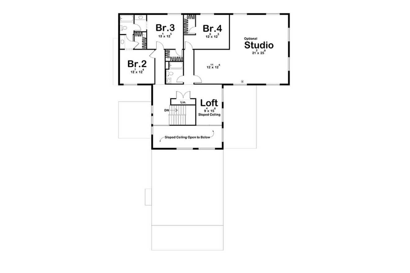 Mountain Rustic House Plan - Sumpter Heights 32412 - 2nd Floor Plan