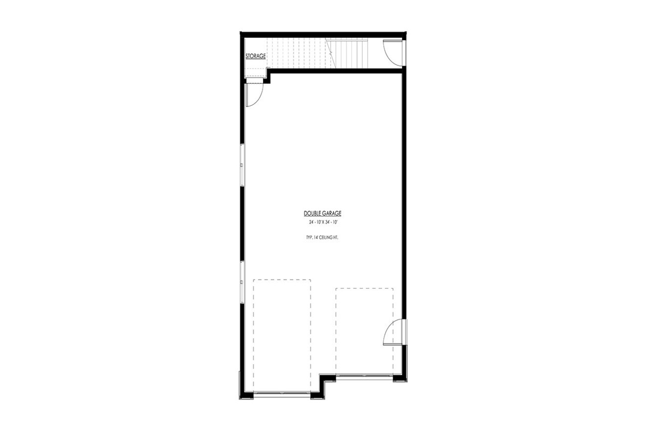 Traditional House Plan - Campbell Valley Garage 72159 - 1st Floor Plan