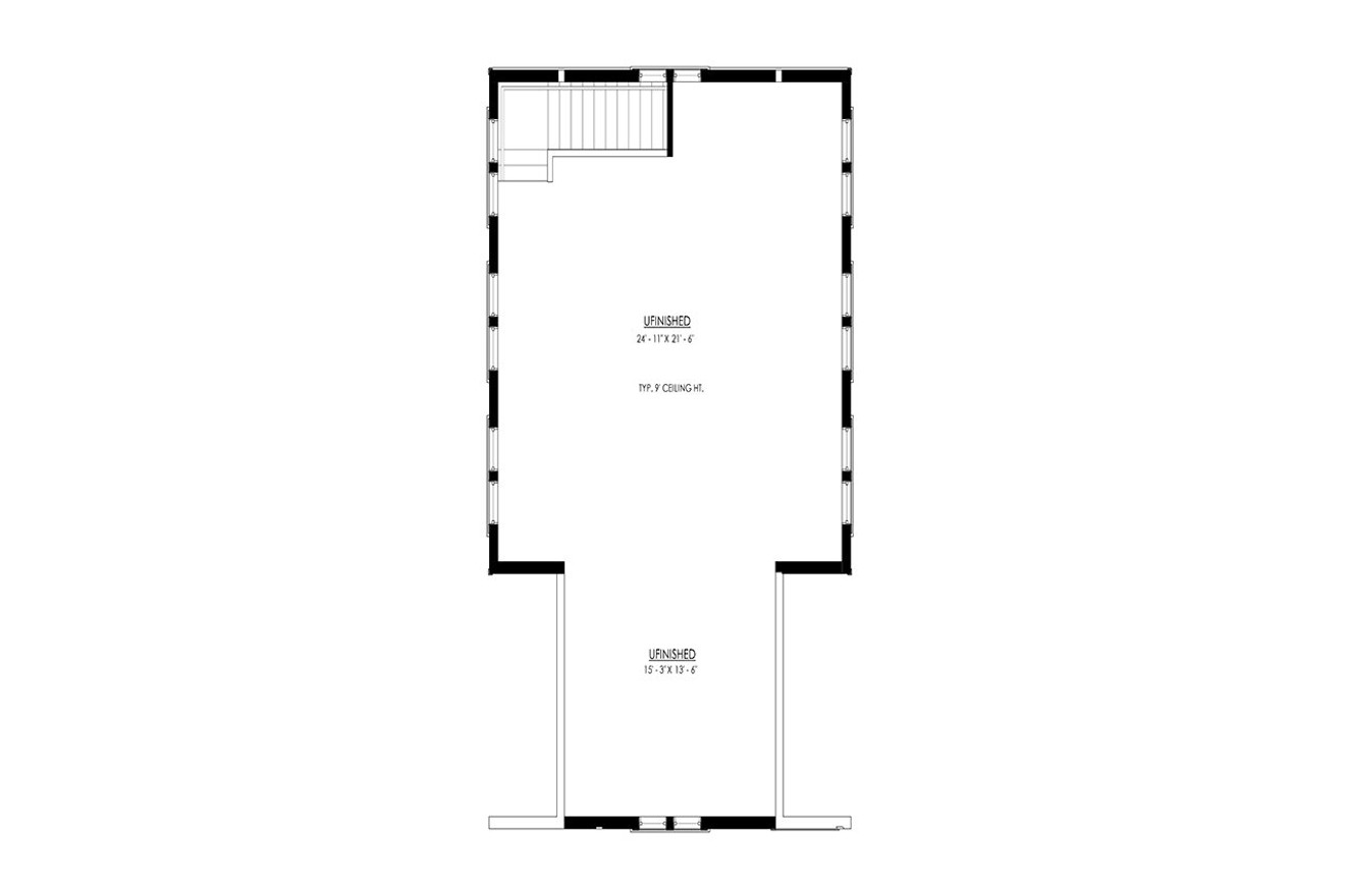 Traditional House Plan - Campbell Valley Garage 72159 - 2nd Floor Plan