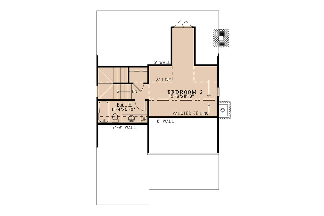 Cottage House Plan - Cedar Creek 75500 - 2nd Floor Plan