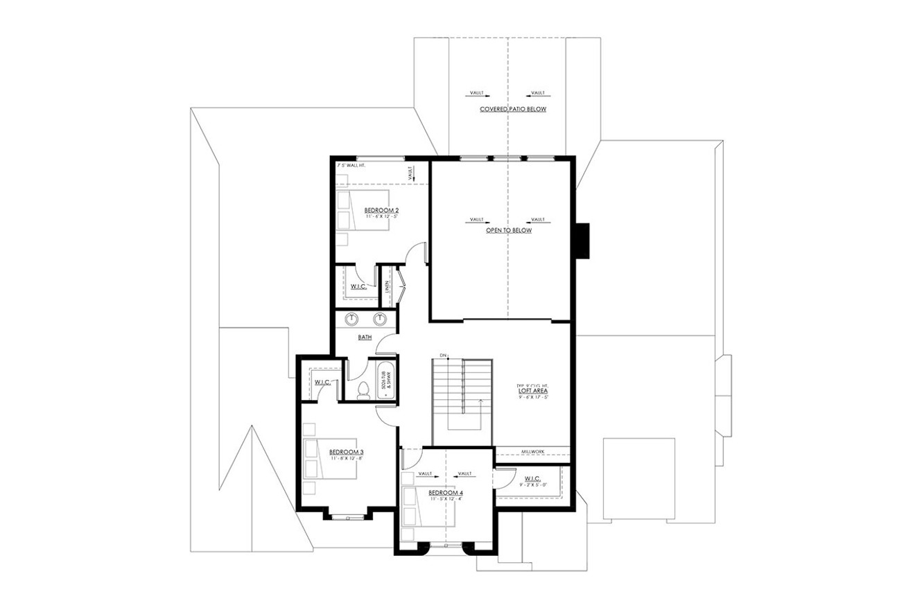 European House Plan - Coal Canyon 61492 - 2nd Floor Plan