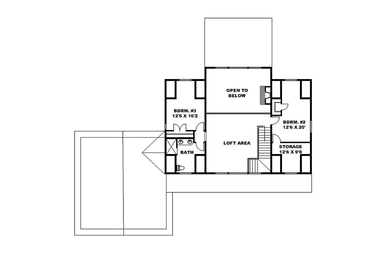 Secondary Image - Craftsman House Plan - 22513 - 2nd Floor Plan