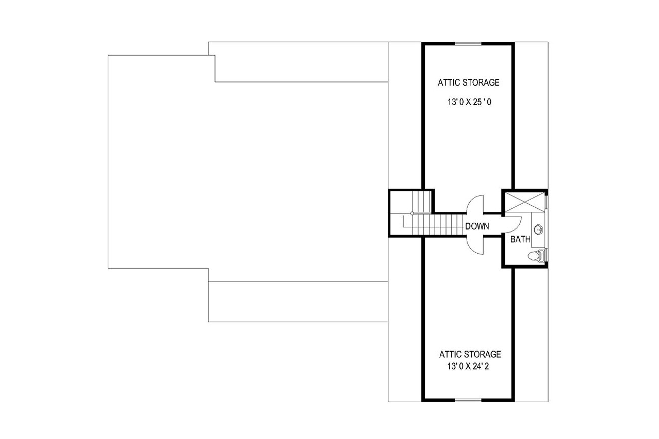 Secondary Image - Craftsman House Plan - 39480 - 2nd Floor Plan
