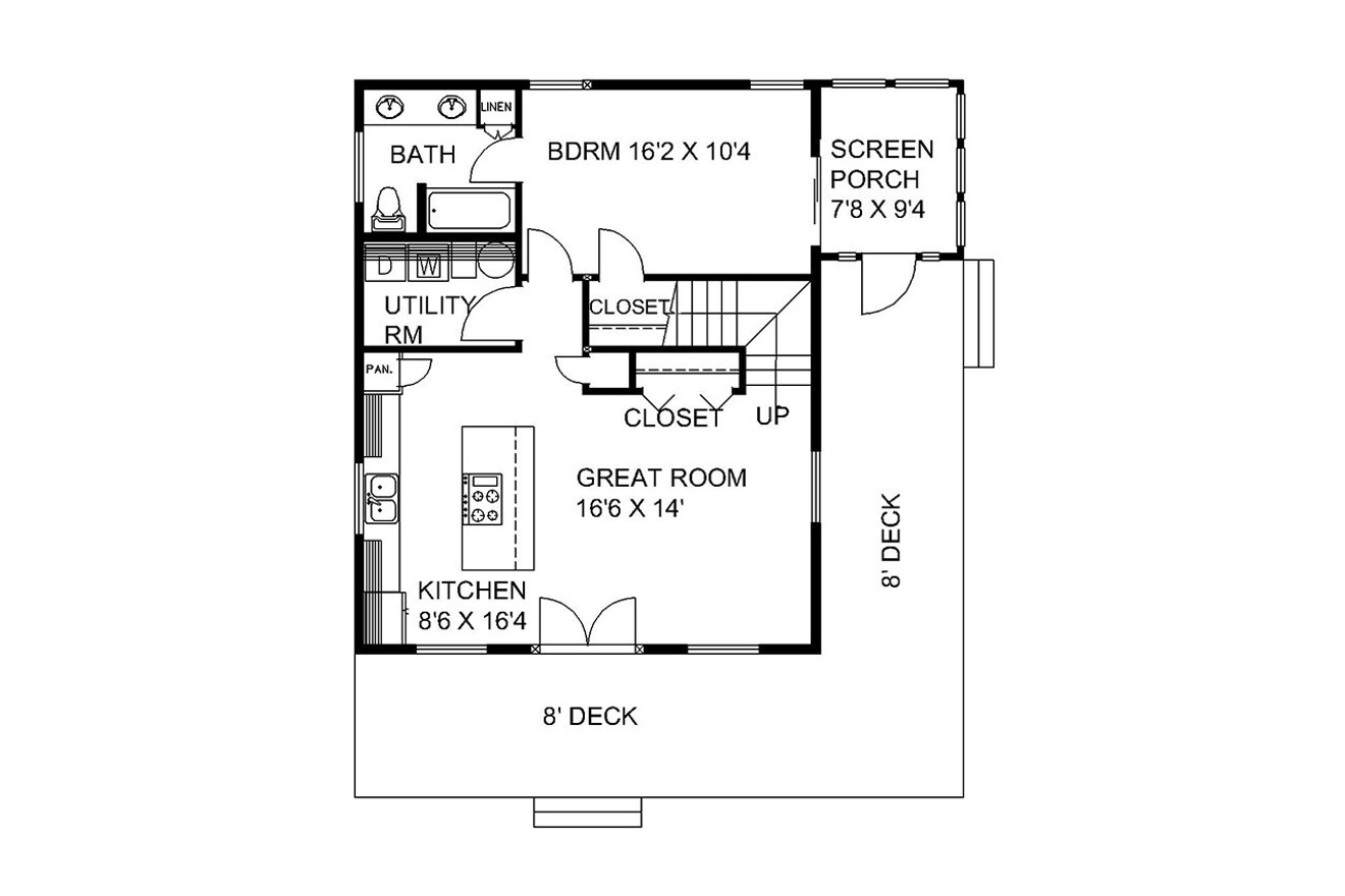 Cottage House Plan - 10882 - 1st Floor Plan