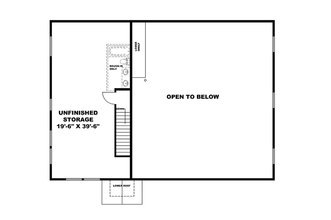 Secondary Image - Craftsman House Plan - 46445 - 2nd Floor Plan