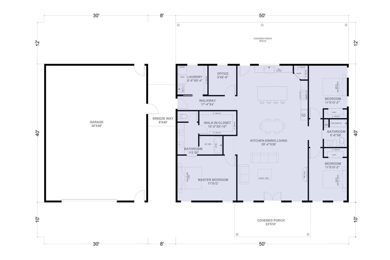 Country House Plan - Brooke 54844 - 1st Floor Plan