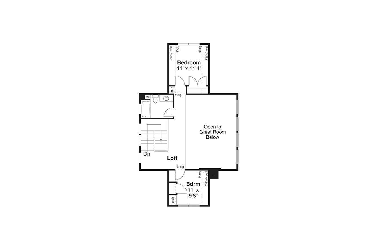 Cottage House Plan - Pinebrook 14979 - 2nd Floor Plan