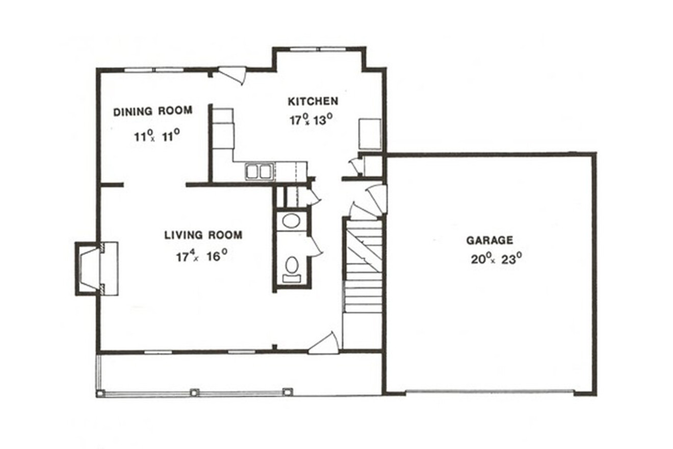 Traditional House Plan - 99688 - 1st Floor Plan