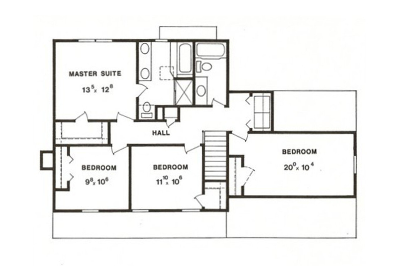 Secondary Image - Traditional House Plan - 99688 - 2nd Floor Plan