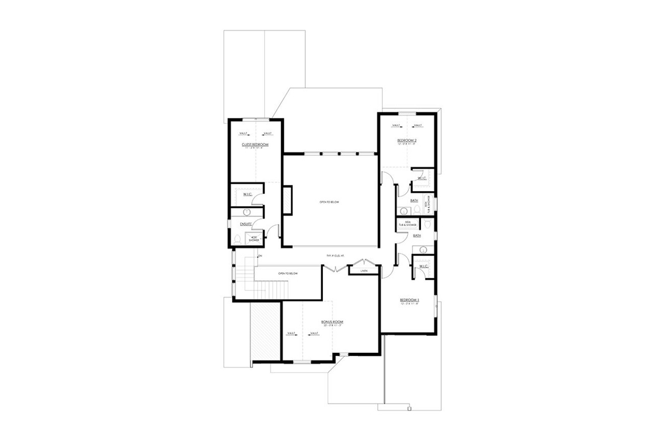 Secondary Image - Farmhouse House Plan - Lewiston 88010 - 2nd Floor Plan