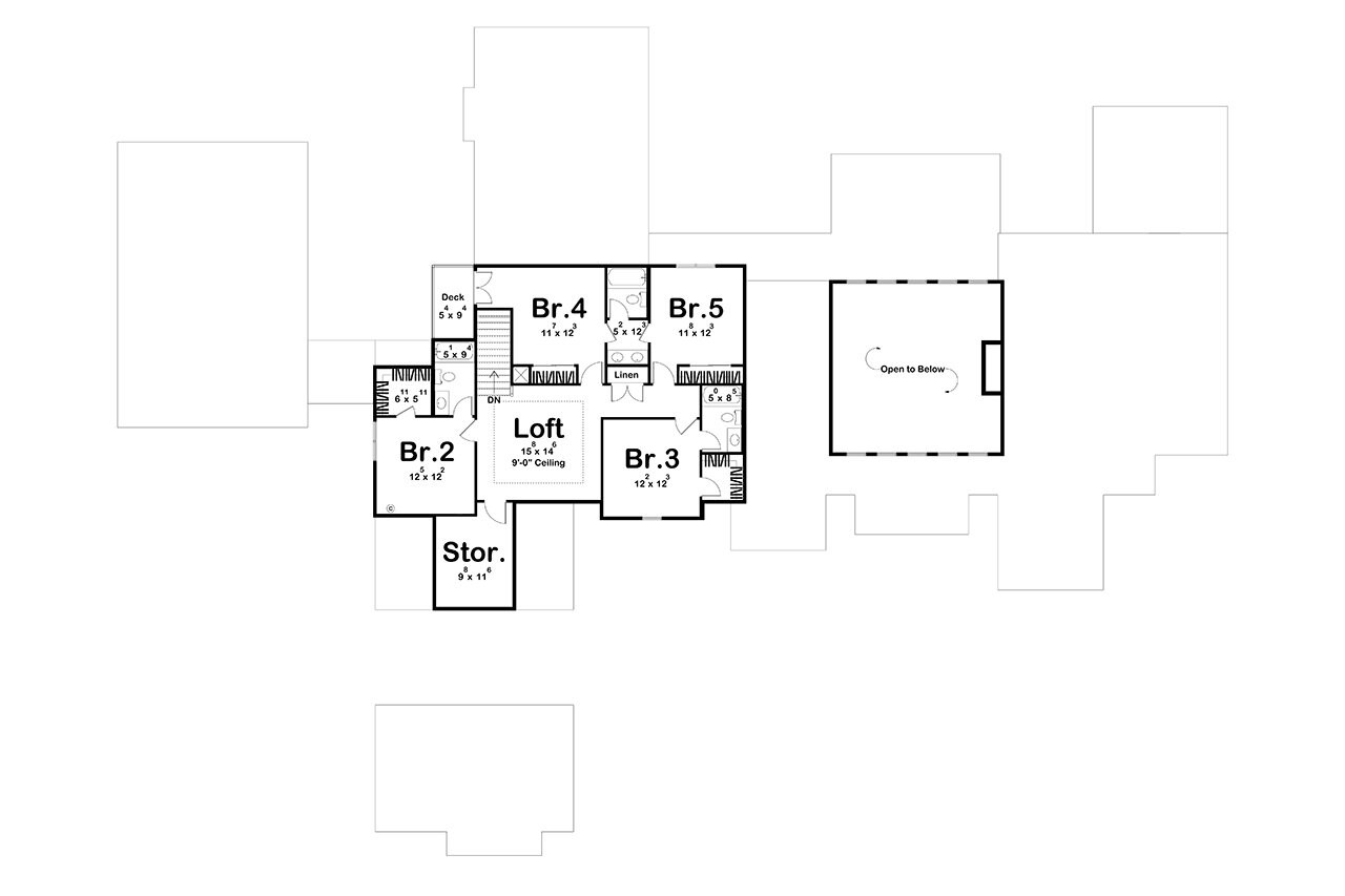 Modern House Plan - Anastasia 40328 - 2nd Floor Plan