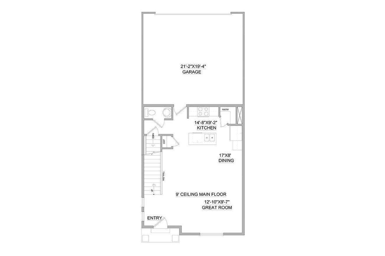 Craftsman House Plan - Wildflower Twin 16377 - 1st Floor Plan
