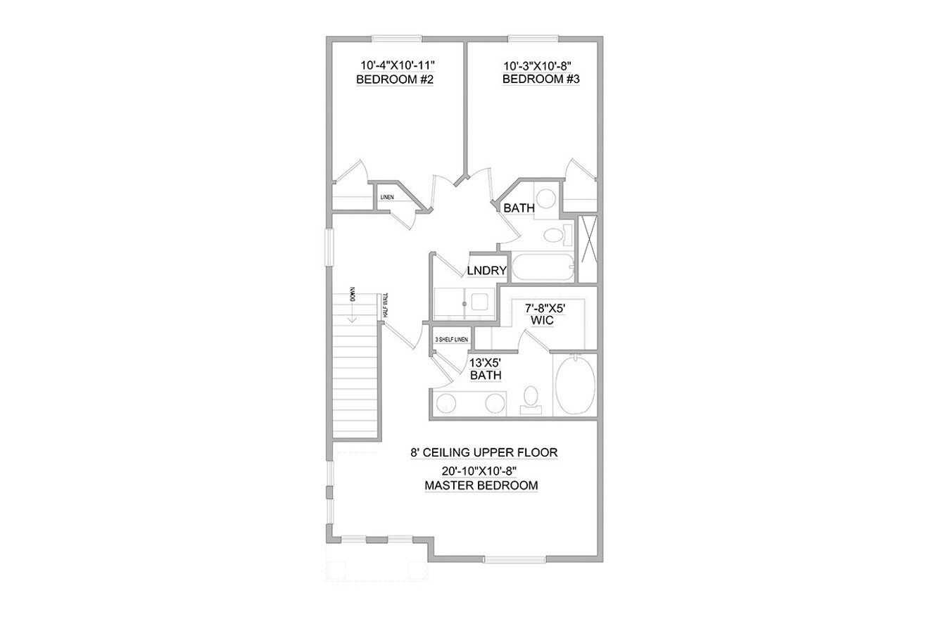Secondary Image - Craftsman House Plan - Wildflower Twin 16377 - 2nd Floor Plan
