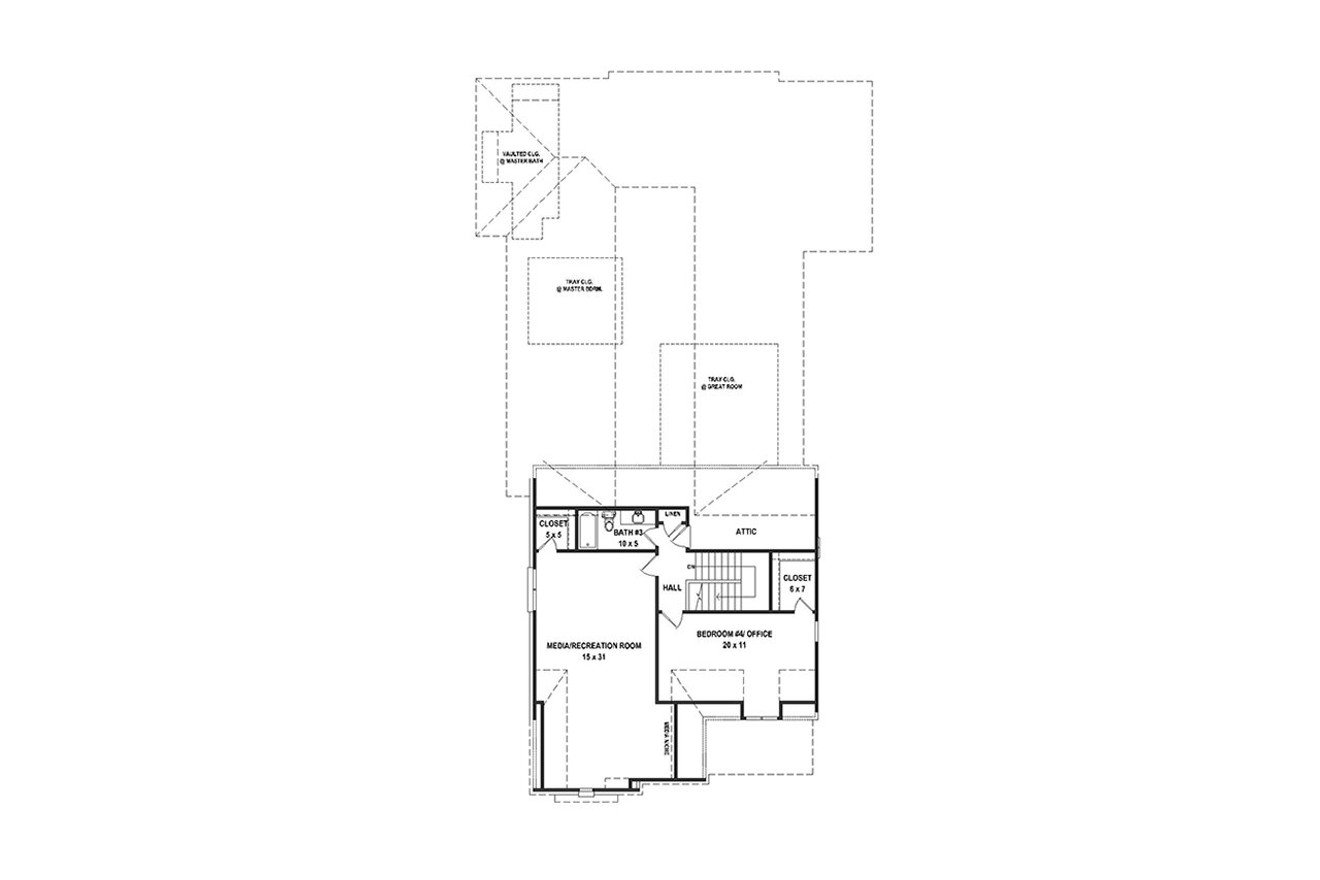 Secondary Image - Traditional House Plan - 94391 - 2nd Floor Plan