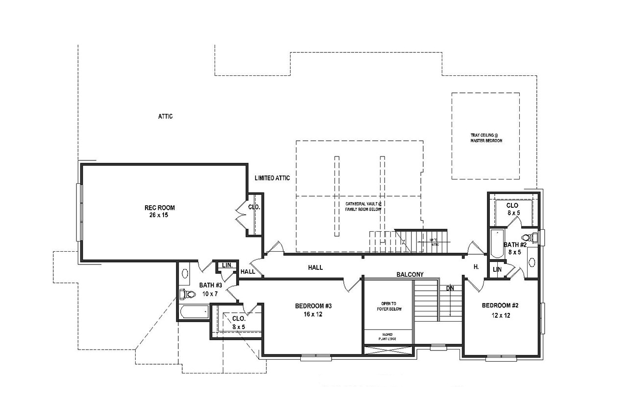 Secondary Image - French Country House Plan - 49623 - 2nd Floor Plan