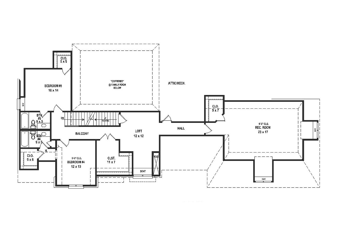 Secondary Image - French Country House Plan - 90283 - 2nd Floor Plan