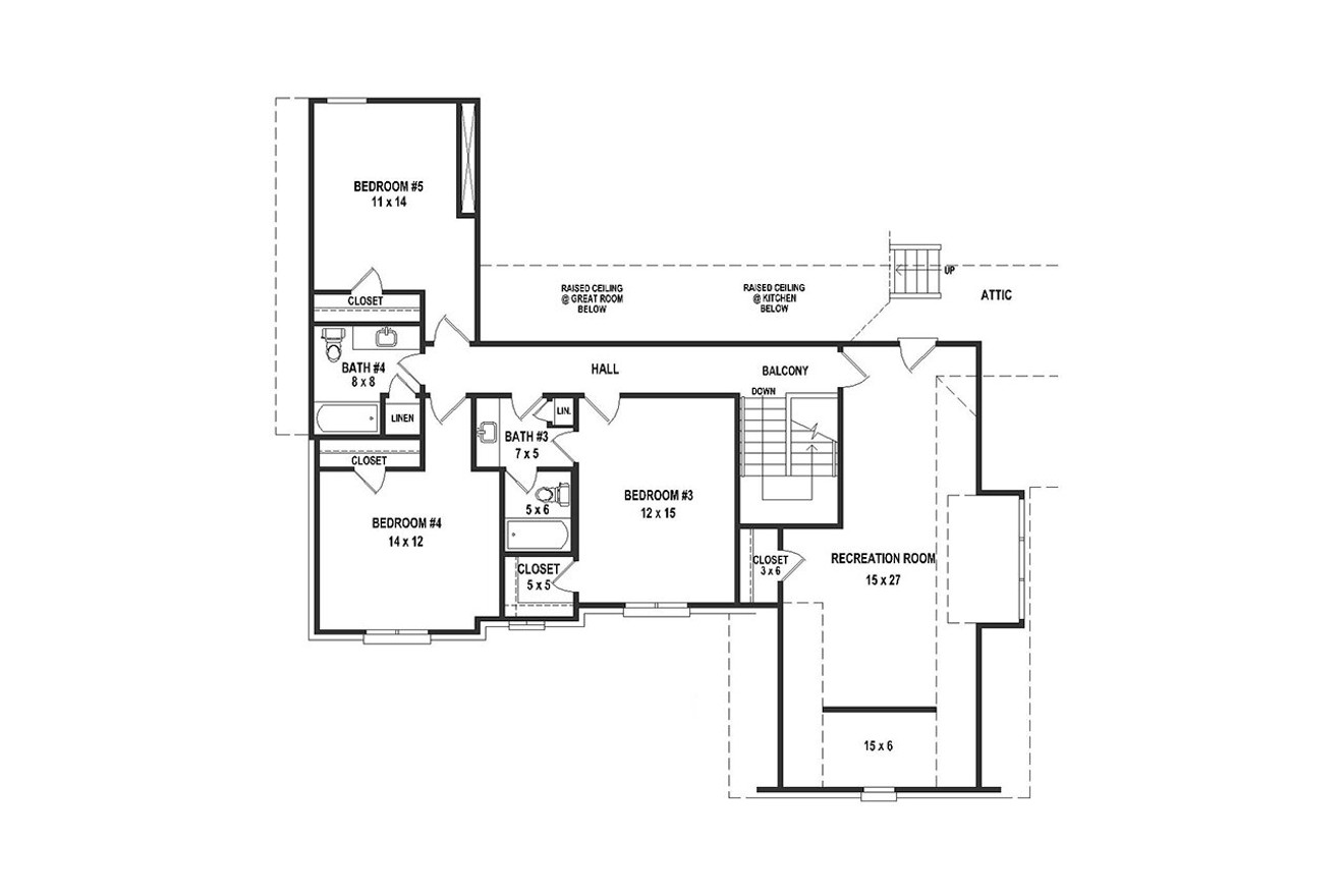 Secondary Image - French Country House Plan - 68527 - 2nd Floor Plan