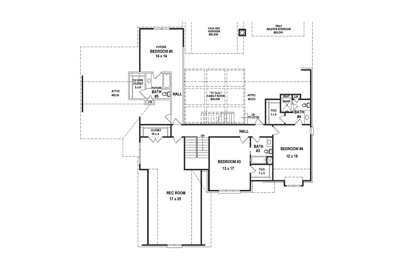 Secondary Image - French Country House Plan - 85538 - 2nd Floor Plan