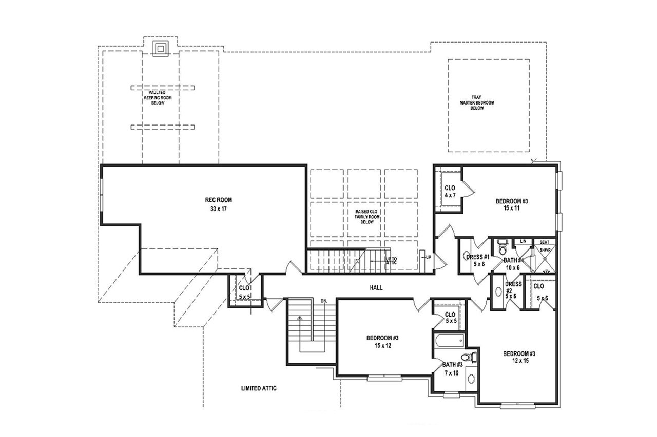 Secondary Image - French Country House Plan - 52298 - 2nd Floor Plan