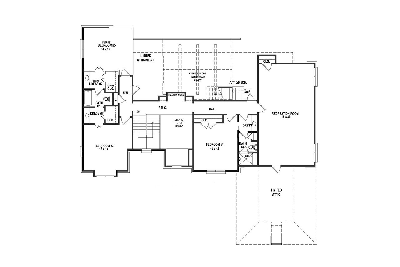 Secondary Image - French Country House Plan - 85438 - 2nd Floor Plan