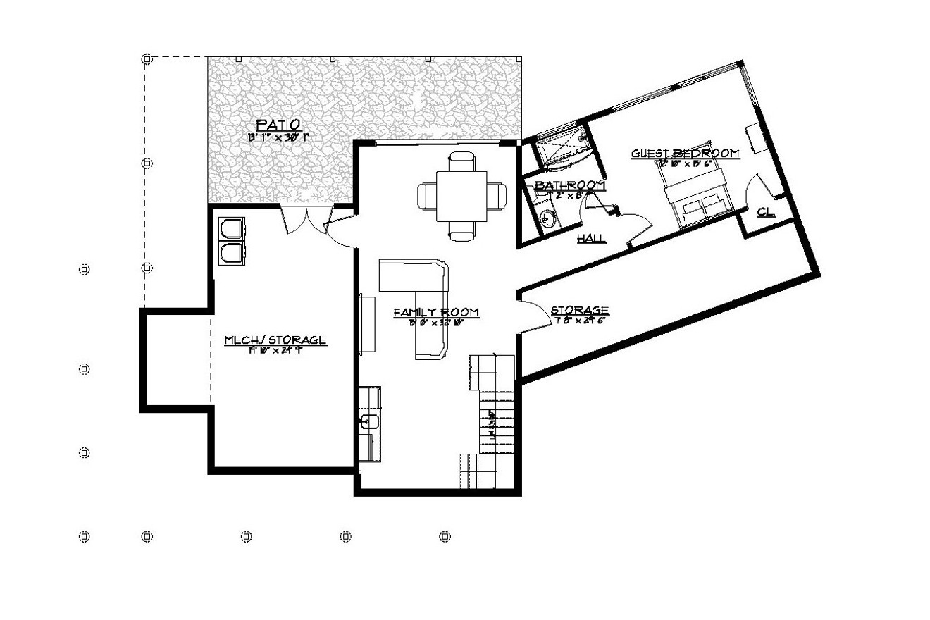 Modern House Plan - Hamlin Ridge 17680 - Basement Floor Plan