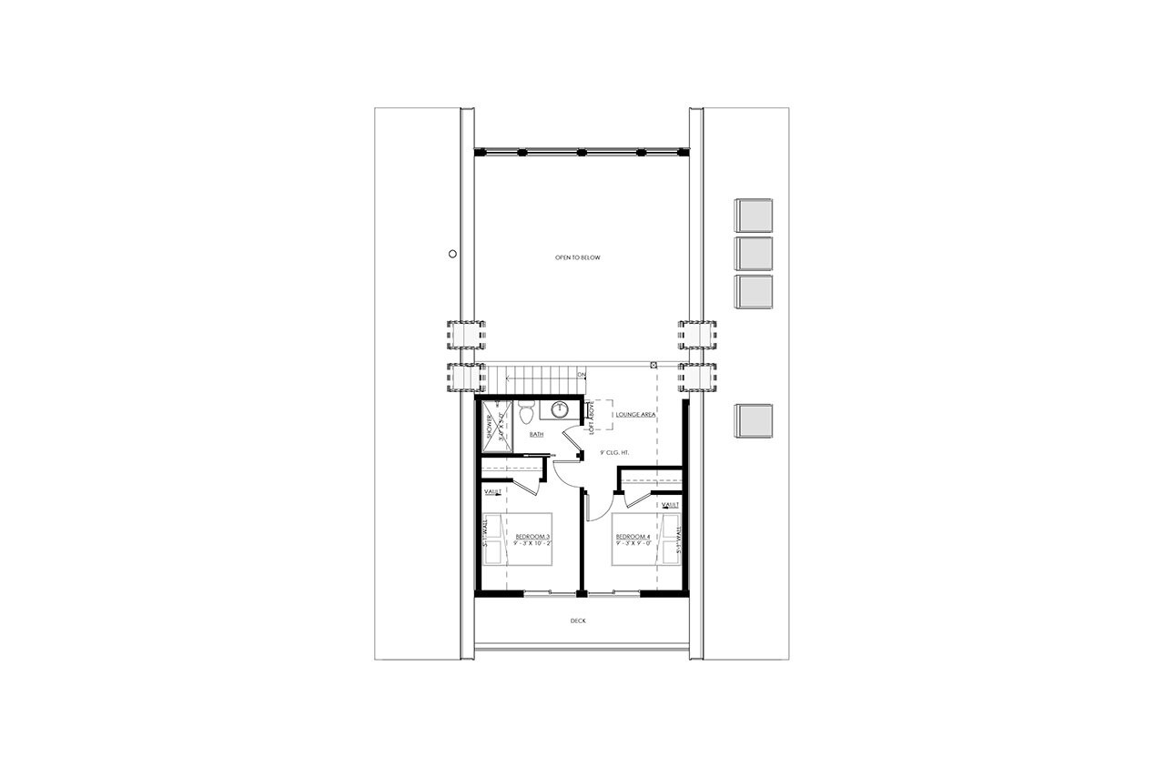Secondary Image - A-Frame House Plan - Cypress 76736 - 2nd Floor Plan