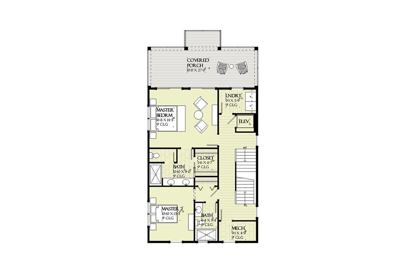 Bungalow House Plan - Hartley 16551 - 2nd Floor Plan