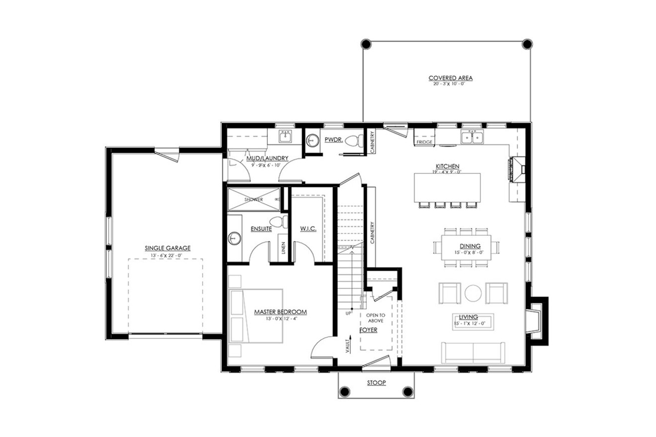 Bungalow House Plan - Ellison 71195 - 1st Floor Plan