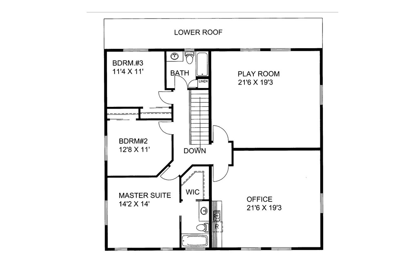 Secondary Image - Farmhouse House Plan - 81149 - 2nd Floor Plan