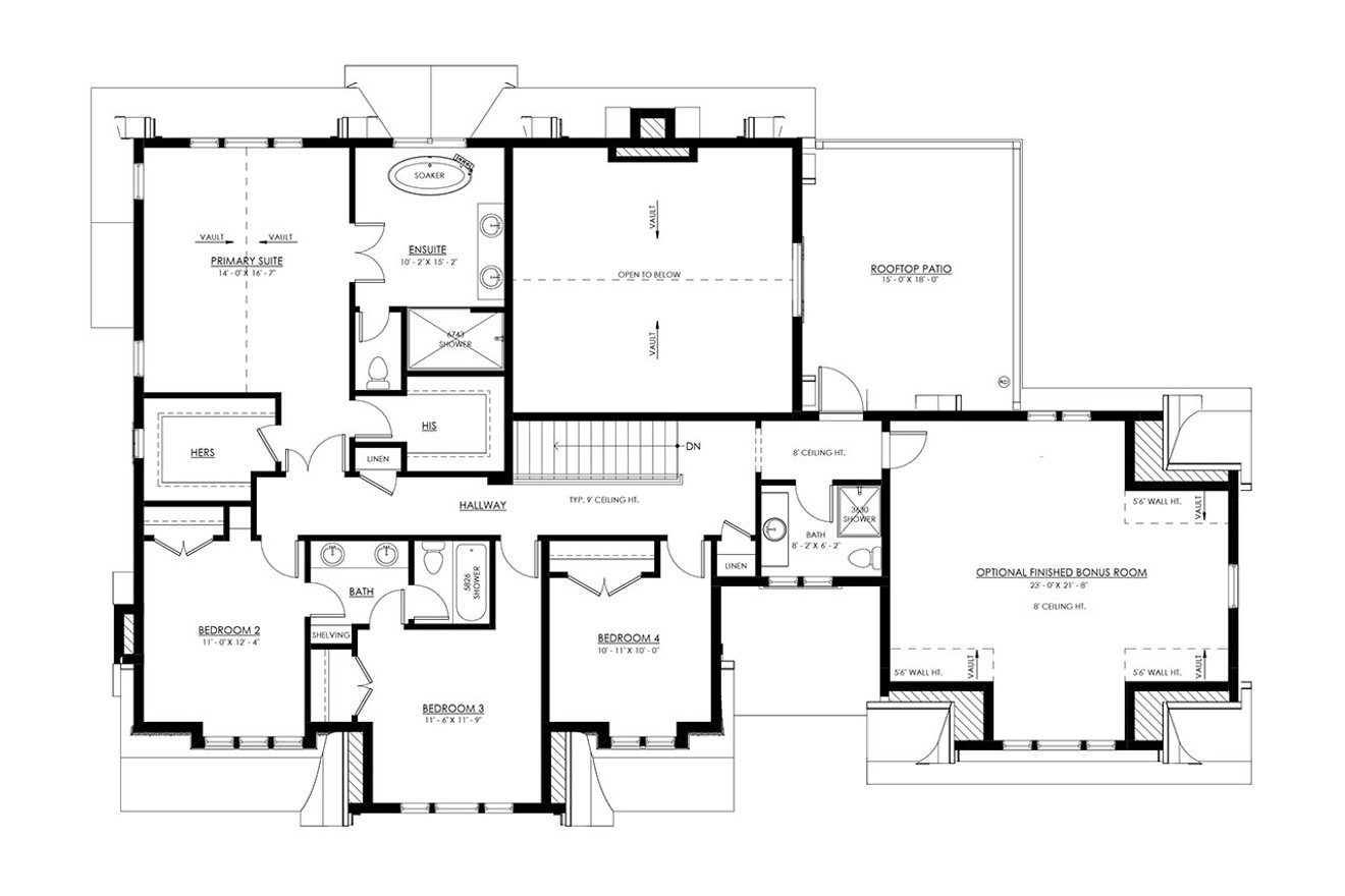 Secondary Image - Cape Cod House Plan - Freemont 70028 - 2nd Floor Plan