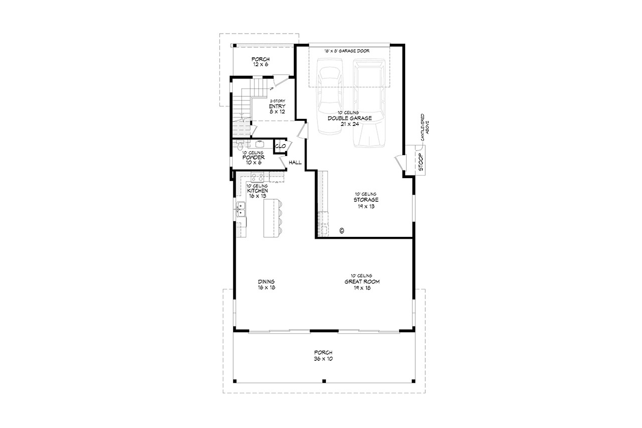 Modern House Plan - Eagle Lightning 2 83768 - 1st Floor Plan