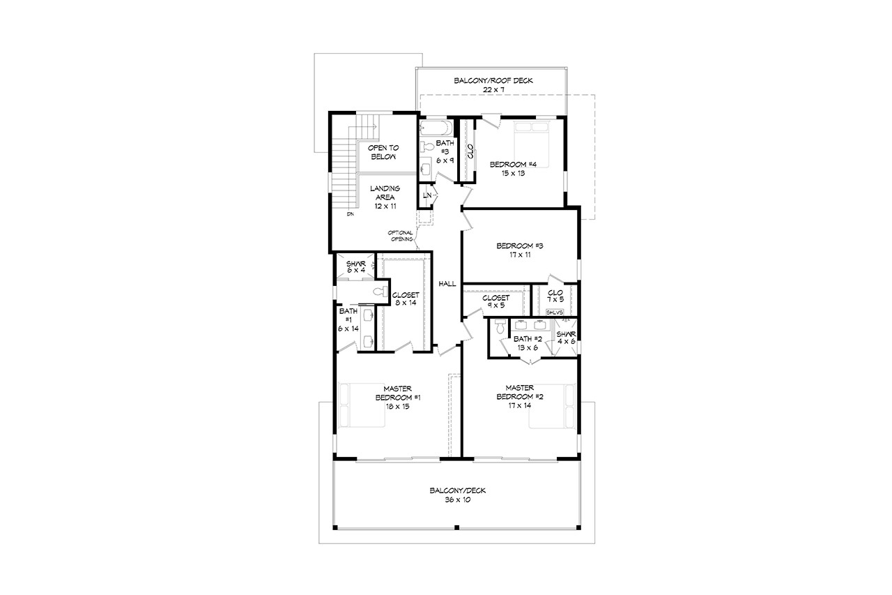 Secondary Image - Modern House Plan - Eagle Lightning 2 83768 - 2nd Floor Plan
