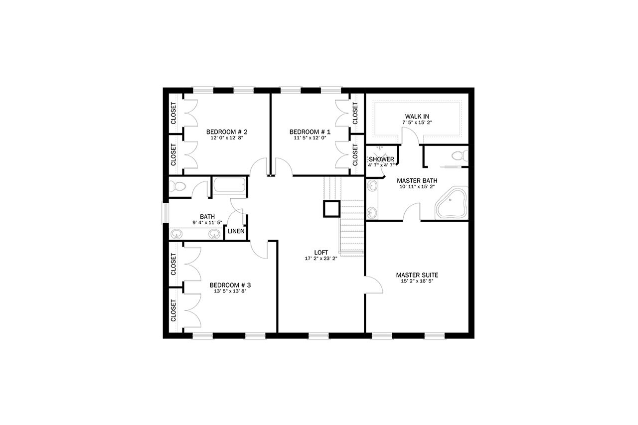 Colonial House Plan - Tamara 75334 - 2nd Floor Plan