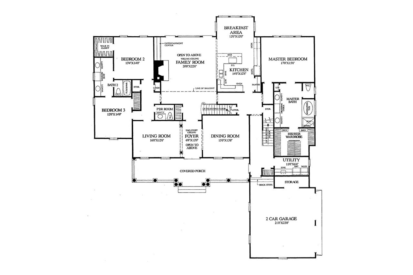 Cottage House Plan - Brookside 83454 - 1st Floor Plan