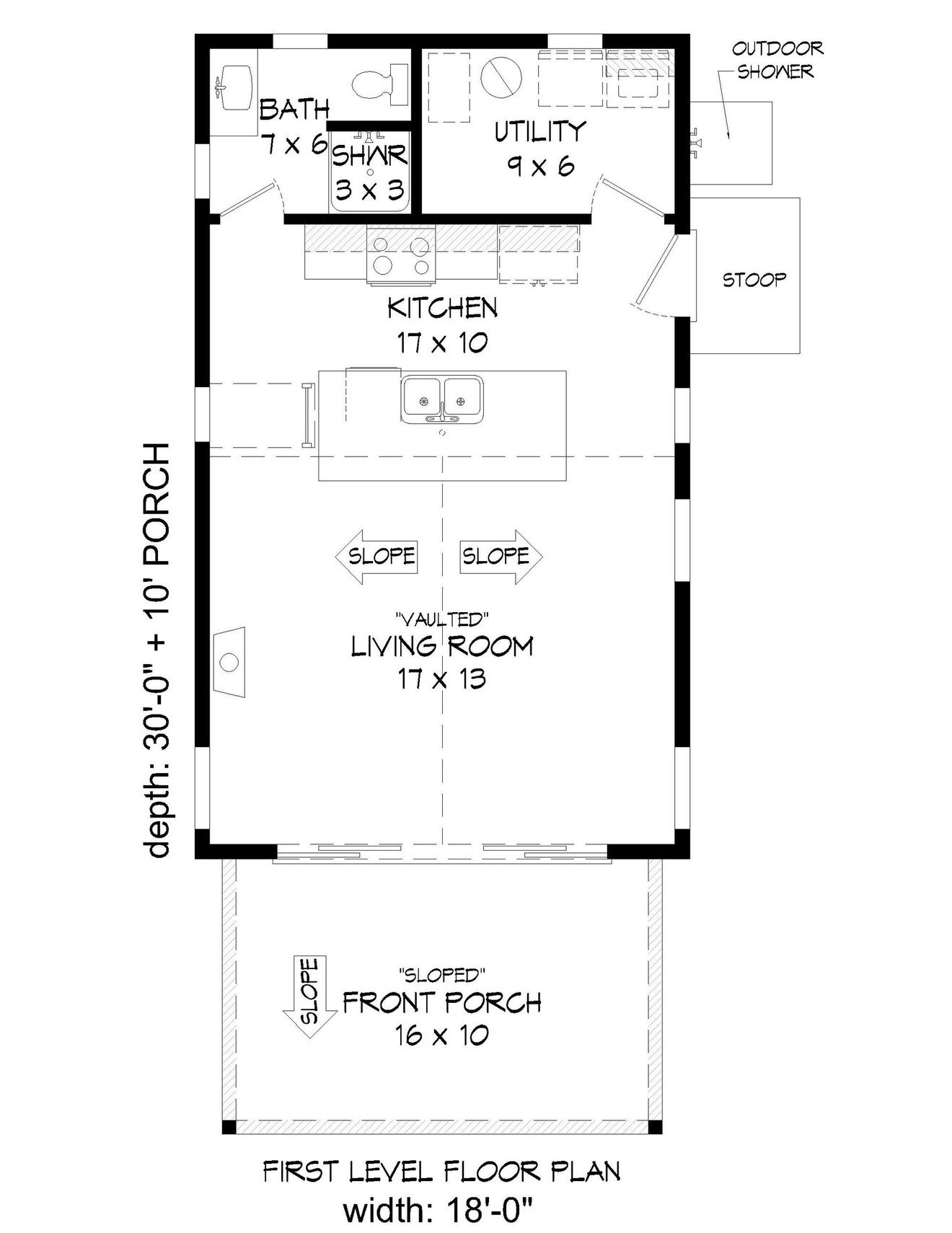 Colonial House Plan - Cottage Creek B 82870 - 1st Floor Plan