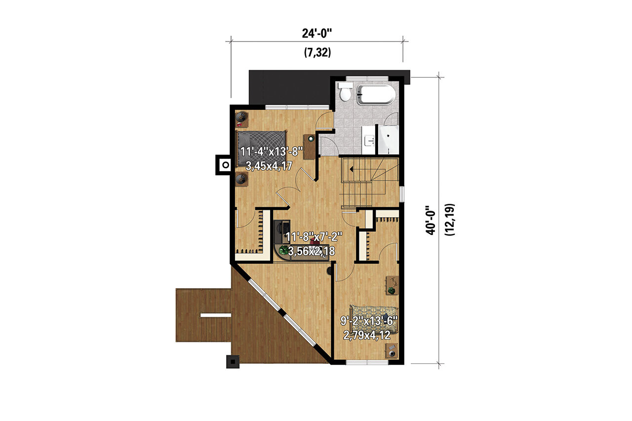 Secondary Image - Modern House Plan - 40538 - 2nd Floor Plan