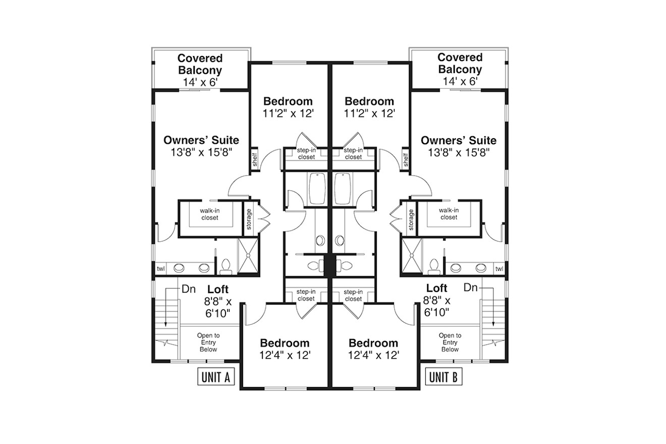 Secondary Image - Prairie House Plan - Haverhill 47396 - 2nd Floor Plan