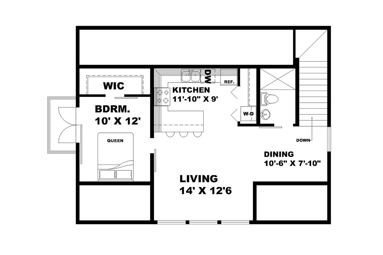 Farmhouse House Plan - 58173 - 2nd Floor Plan Farmhouse House Plan - 58173 - 2nd Floor Plan