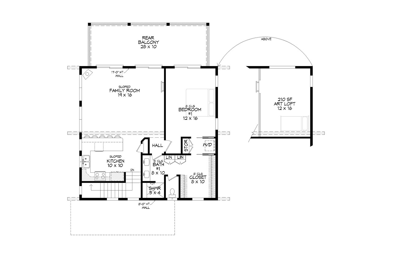 Secondary Image - Modern House Plan - Boiling Springs Eagle 83154 - 2nd Floor Plan