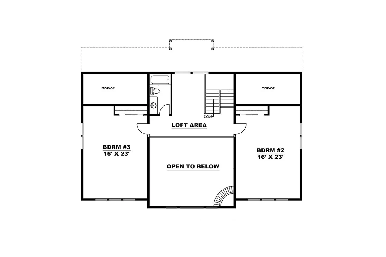 Secondary Image - Craftsman House Plan - 27856 - 2nd Floor Plan