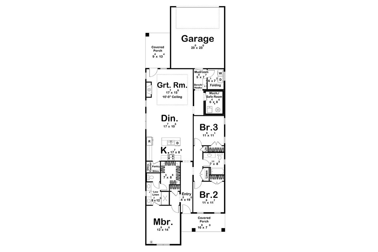Farmhouse House Plan - Silverbridge 19625 - 1st Floor Plan